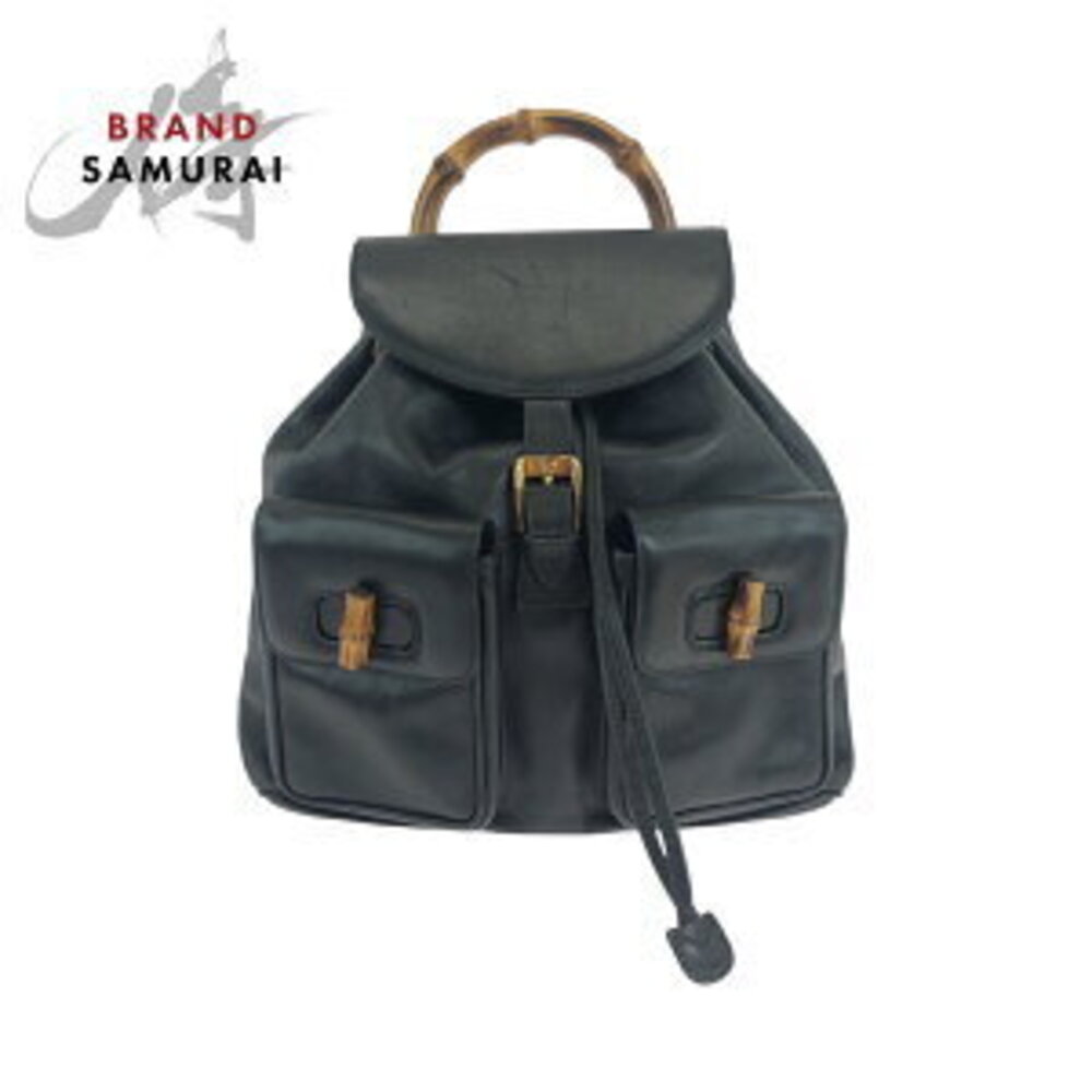 Gucci backpack Bamboo leather black - Picture 2 of 10